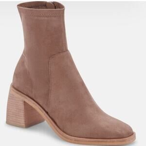 Dolce Vita Indiga Pointed-toe Booties Truffle Stella Suede 8.5